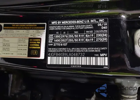 2020 Mercedes-Benz Gle 350 4Matic z USA, uszkodzony, nr VIN 4JGFB4KB9LA048732